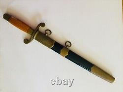 RARE Vintage USSR Soviet Russian Army Officer Dagger with Scabbard ZIK'57