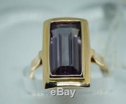 RARE Vintage russian Soviet USSR jewelry ring rose gold 14K 583 S-16,0 Alexandri