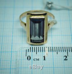 RARE Vintage russian Soviet USSR jewelry ring rose gold 14K 583 S-16,0 Alexandri