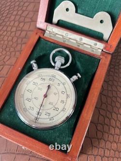RARE vintage Soviet Russian stopwatch chronometer 1/60 second SLAVA. USSR