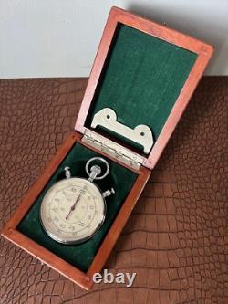 RARE vintage Soviet Russian stopwatch chronometer 1/60 second SLAVA. USSR