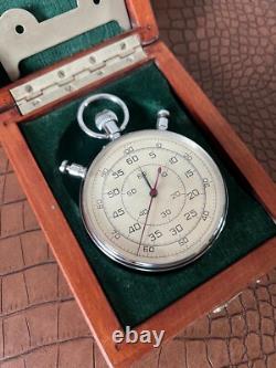RARE vintage Soviet Russian stopwatch chronometer 1/60 second SLAVA. USSR