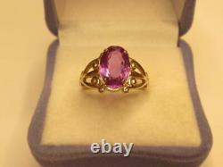 RUSSIAN Alexandrite Vintage Ring Soviet Sterling Silver 875 Size 8 Jewelry USSR