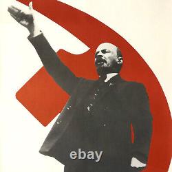 RUSSIAN SOVIET PROPAGANDA POSTER Vintage Lenin Peace Is Most Important 1987