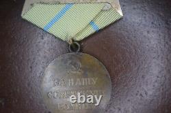 RUSSIAN SOVIET? USSR PIN Order Badge Medal Defense of Odessa WWII Document