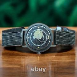 Raketa Copernicus Black Vintage Soviet Mechanical Mens Watch 1990s Sun Dial Rare