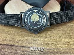 Raketa Copernicus Black Vintage Soviet Mechanical Mens Watch 1990s Sun Dial Rare