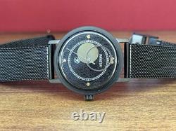 Raketa Copernicus Black Vintage Soviet Mechanical Mens Watch 1990s Sun Dial Rare