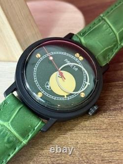 Raketa Copernicus Green Vintage Soviet Mechanical Mens Watch 1990s Sun Dial Rare