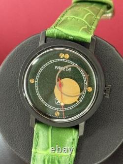 Raketa Copernicus Green Vintage Soviet Mechanical Mens Watch 1990s Sun Dial Rare
