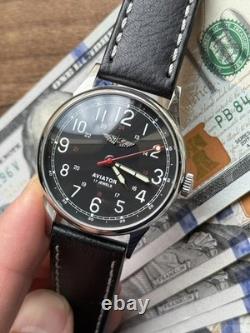 Raketa Watch Aviator Mechanical Wrist Military Vintage Russian Soviet USSR Rare