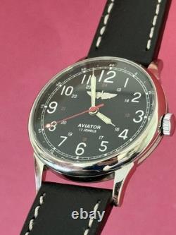 Raketa Watch Aviator Mechanical Wrist Military Vintage Russian Soviet USSR Rare