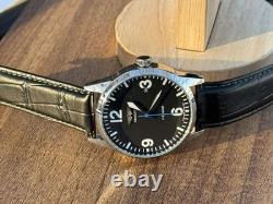 Raketa Watch Mechanical Aviator Black Pilot Vintage USSR Wrist Soviet Men's Date