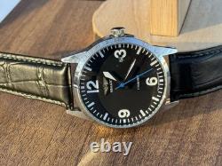 Raketa Watch Mechanical Aviator Black Pilot Vintage USSR Wrist Soviet Men's Date