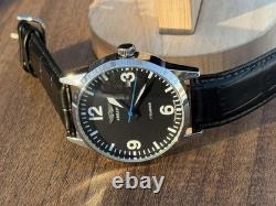 Raketa Watch Mechanical Aviator Black Pilot Vintage USSR Wrist Soviet Men's Date