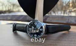Raketa Watch Mechanical Aviator Black Pilot Vintage USSR Wrist Soviet Men's Date
