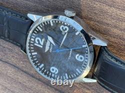 Raketa Watch Mechanical Aviator Black Pilot Vintage USSR Wrist Soviet Men's Date