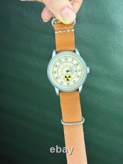 Raketa Watch Radiation Mechanical Military Wrist Russian Vintage Soviet USSR Men