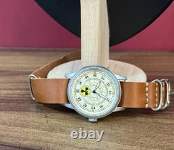 Raketa Watch Radiation Mechanical Military Wrist Russian Vintage Soviet USSR Men