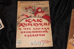 Rare Antique Russian Early Soviet Children Books USSR 1924