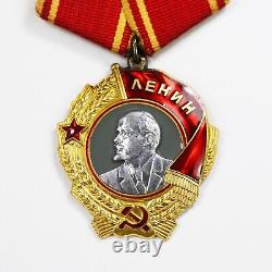 Rare Original Soviet Russian USSR Gold and Platinum Orden of LENIN medal #423146