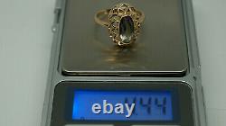 Rare Ring Russian Soviet Star Vintage USSR Jewelry Gold 14K 583 Alexandrite