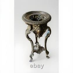 Rare Royal Vintage Soviet Russian Stand For Vase Furniture Black Metal USSR