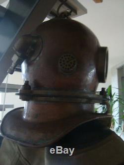 Rare Soviet Original russian3-bolt Diving Helmet, suit, boots(cascue, escafandra)