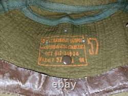 Rare! Soviet Russian Afghan Panama Cap Military Hat 57 USSR