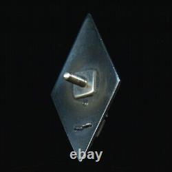 Rare Soviet Russian Silver Rhomb Badge Molotov Transport Academy, 1st Type