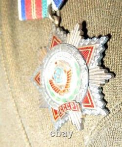 Rare Soviet Russian USSR Friendship of People Silver Order Medal Badge Low #1438