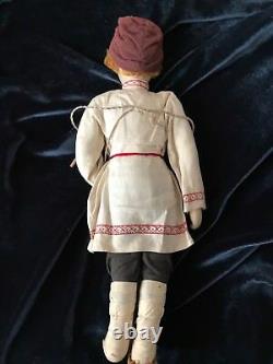 Rare Stockinette MALE Doll 1920 1940s Russian/Soviet Union