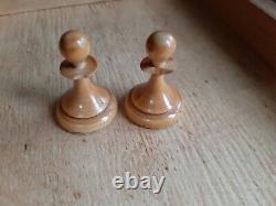 Rare USSR 1950s Soviet Vintage Wood Tournament Chess Antique Old Russian