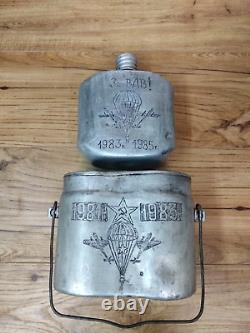 Rare USSR Russian military flask, Afghan war, soldier of the Soviet Army