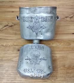 Rare USSR Russian military flask, Afghan war, soldier of the Soviet Army