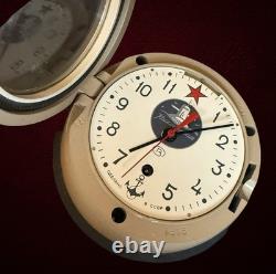 Rare Vintage Russian Soviet B CCCP Navy Red Star Maritime Submarine Clock