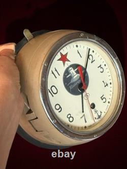 Rare Vintage Russian Soviet B CCCP Navy Red Star Maritime Submarine Clock