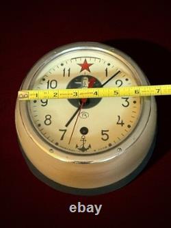 Rare Vintage Russian Soviet B CCCP Navy Red Star Maritime Submarine Clock