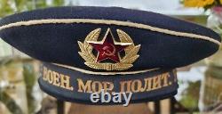 Rare Vintage Russian Ussr Soviet Union Sailor Navy Hat Cap 1973
