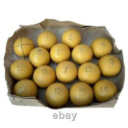 Rare Vintage Soviet Russian Billiard Balls USSR 70mm Set of 16