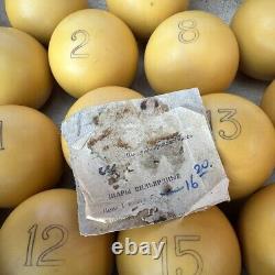 Rare Vintage Soviet Russian Billiard Balls USSR 70mm Set of 16