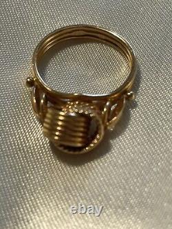 Rare Vintage Soviet Russian Rose Gold 583 14K Ring Women's Jewelry Size 7USSR