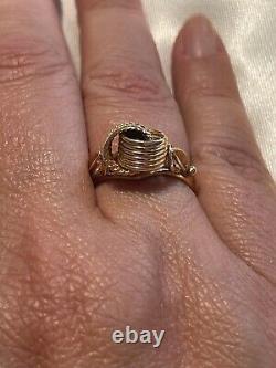 Rare Vintage Soviet Russian Rose Gold 583 14K Ring Women's Jewelry Size 7USSR