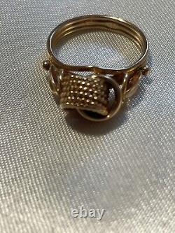 Rare Vintage Soviet Russian Rose Gold 583 14K Ring Women's Jewelry Size 7USSR