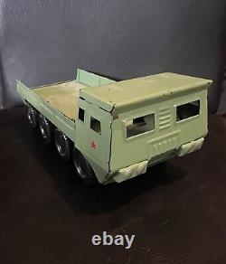 Rare Vintage USSR Soviet Russian Tin WWII Military Toy Truck