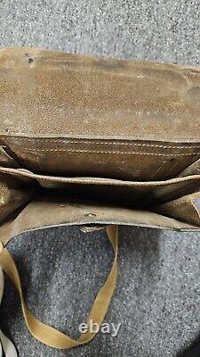 Rare WWII Russian Soviet USSR Leather Map Document Case Bag WW2