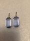 Rare Old Antique Earrings Silver 875 Russian Soviet Topaz Vintage Ussr