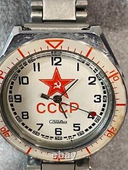 Rare old vintage Slava Soviet Union Vintage USSR Military Russian Watch Quartz