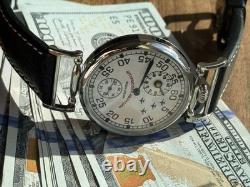 Regulator Watch Mechanical Wrist Russian Attack Aviation Men Pilot Fight Molniya
