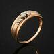 Ring Diamond Russian Gold Solid Rose Gold 14k 585 2.3g Ussr Soviet Vintage Style